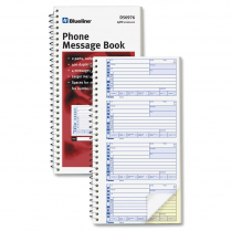 Blueline Phone Message Book 2-Part 4-Up 400 Messages 2/pkg