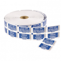 Blueline&reg; Admission Tickets Double Bilingual 1,000/roll