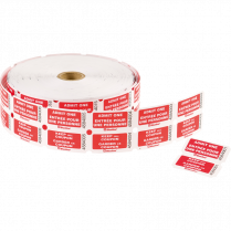 Blueline&reg; Admission Tickets Double Bilingual 1,000/roll