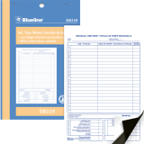 Blueline&reg; Carbon Time Sheet 100 sheets 5-3/8" x 8" Bilingual