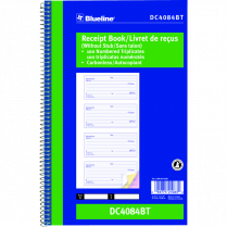Blueline&reg; Receipt Book 3-Part 100 sets Bilingual