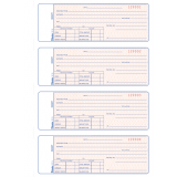 Blueline&reg; Security Receipts 2-part 4/page 10-7/8" x 8" English