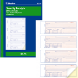 Blueline&reg; Security Receipts 2-part 4/page 10-7/8" x 8" English