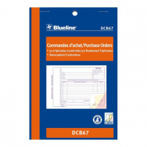 Blueline&reg; Purchase Orders 3-part 5-3/8x8" Bilingual