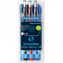 Schneider Slider Memo XB Ballpoint Pens 3/Pkg