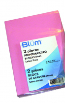 Blum Printmaking Lino Blocks Pink 4" x 6" x 1/4" 2/Pkg