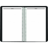 Brownline&reg; Essential Daily Planner 1PPD 8" x 5" English Black
