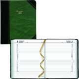 Brownline&reg; Traditional Daily Diary Hard Cover 8-1/8" x 6-9/16" English Green