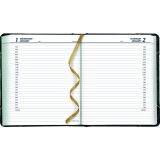 Brownline&reg; Traditional Daily Diary Hard Cover 8-1/8" x 6-9/16" English Green