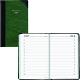 Brownline&reg; Traditional Daily Diary Hard Cover 13-3/8" x 8" English Green