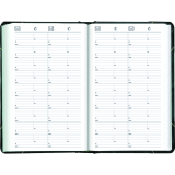 Brownline&reg; Traditional Daily Diary Hard Cover 13-3/8" x 8" English Green