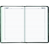 Brownline&reg; Traditional Daily Diary Hard Cover 13-3/8" x 8" English Green