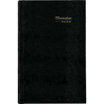 Brownline&reg; Traditional Daily Hard Cover Bound Journal 10" x 7-7/8" Black English