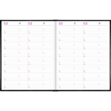 Brownline&reg; Traditional Daily Hard Cover Bound Journal 10" x 7-7/8" Black English