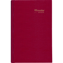 Brownline&reg; Traditional Daily Hard Cover Bound Journal 10" x 7-7/8" Red English