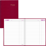 Brownline&reg; Traditional Daily Hard Cover Bound Journal 10" x 7-7/8" Red English