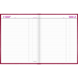 Brownline&reg; Traditional Daily Hard Cover Bound Journal 10" x 7-7/8" Red English