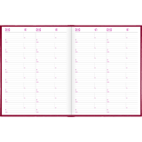 Brownline&reg; Traditional Daily Hard Cover Bound Journal 10" x 7-7/8" Red English