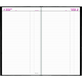 Brownline&reg; Traditional Daily Hard Cover Bound Journal 13-3/8" x 7-7/8" Black English