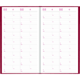 Brownline&reg; Traditional Daily Hard Cover Bound Journal 13-3/8" x 7-7/8" Red English