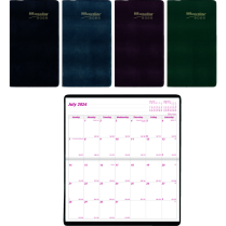 Brownline&reg; Essential Monthly Pocket Planner Soft Cover 6-1/2" x 3-1/2" English Assorted Colours