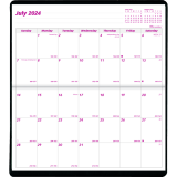 Brownline&reg; Essential Monthly Pocket Planner Soft Cover 6-1/2" x 3-1/2" English Assorted Colours