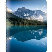 Brownline&reg; Mountain Monthly Planner 8-7/8" x 7-1/8" English Blue