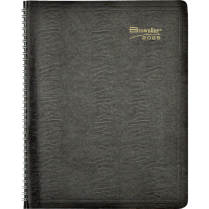 Brownline 16-Month Monthly Planner 11" x 8-1/2" English Black