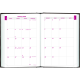Brownline&reg; Traditional Daily Hard Cover Journal Untimed 7-1/2" x 5" English Black