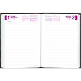Brownline&reg; Traditional Daily Hard Cover Journal Untimed 7-1/2" x 5" English Black