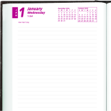 Brownline&reg; Traditional Daily Hard Cover Journal Untimed 7-1/2" x 5" English Black
