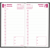 Brownline&reg; Traditional Daily Pocket Diary 6" x 3-1/8" Assorted Colours English