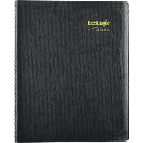 Brownline&reg; EcoLogix&reg; Weekly Diary 11" x 8-1/2" English Black