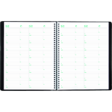 Brownline&reg; EcoLogix&reg; Weekly Diary 11" x 8-1/2" English Black