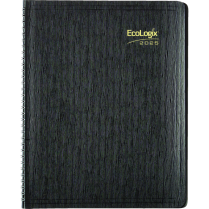 Brownline&reg; EcoLogix&reg; Monthly Planner 11" x 8-1/2" English Black