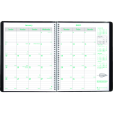 Brownline&reg; EcoLogix&reg; Monthly Planner 11" x 8-1/2" English Black