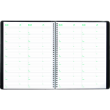 Brownline&reg; EcoLogix&reg; Monthly Planner 11" x 8-1/2" English Black