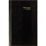 Brownline&reg; Traditional Daily Planner Perfect Bound Hard Cover 8" x 5" English Black