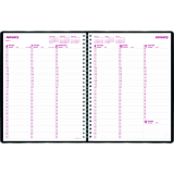 Brownline&reg; Essential Weekly Diary 11" x 8-1/2" English Black