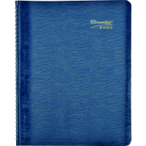 Brownline&reg; Essential Weekly Diary Twin Wire 11" x 8-1/2" English Blue