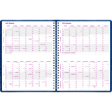 Brownline&reg; Essential Weekly Diary Twin Wire 11" x 8-1/2" English Blue