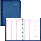 Brownline&reg; Essential Weekly Diary Twin Wire 11" x 8-1/2" English Blue
