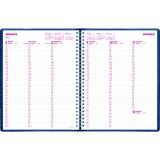 Brownline&reg; Essential Weekly Diary Twin Wire 11" x 8-1/2" English Blue