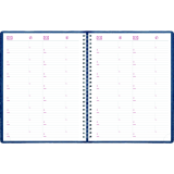 Brownline&reg; Essential Weekly Diary Twin Wire 11" x 8-1/2" English Blue