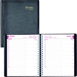 Brownline&reg; Essential Daily Planner 11" x 8-1/2" English Black