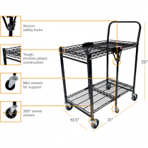Bostitch&reg; Stowaway&trade; Folding Cart Small Black