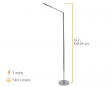 Bostitch&reg; Minimalist LED Floor Lamp 51" Chrome