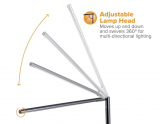 Bostitch&reg; Minimalist LED Floor Lamp 51" Chrome