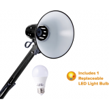 Bostitch&reg; Office Swing Arm LED Floor Lamp 72" Black