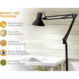 Bostitch&reg; Office Swing Arm LED Floor Lamp 72" Black